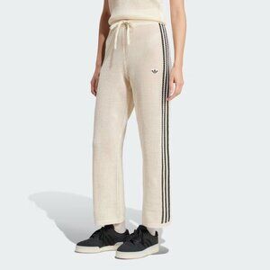 NWT adidas Originals Crochet White Cream Track Pants for Versatile Style